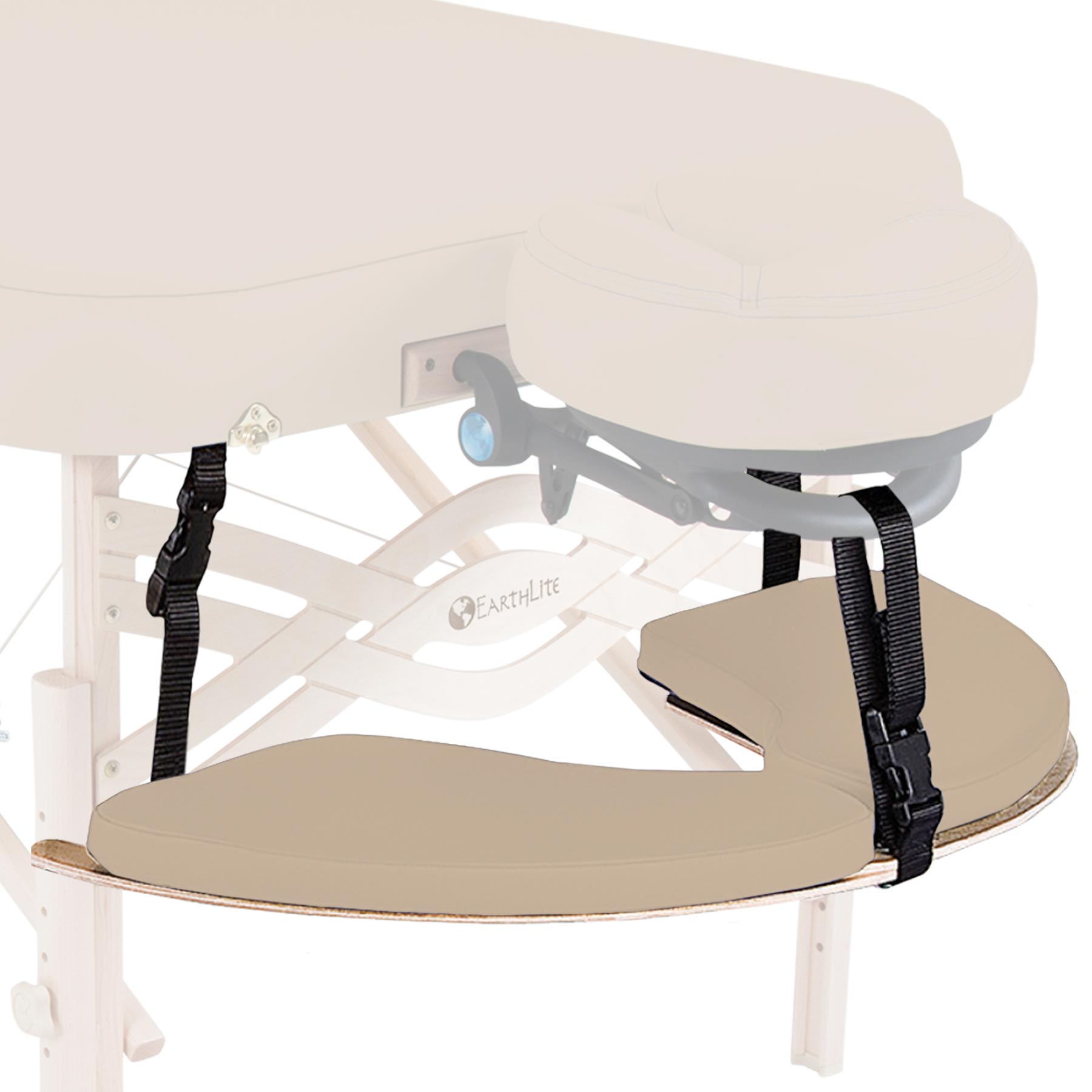 Frontseitig hängende Armstütze