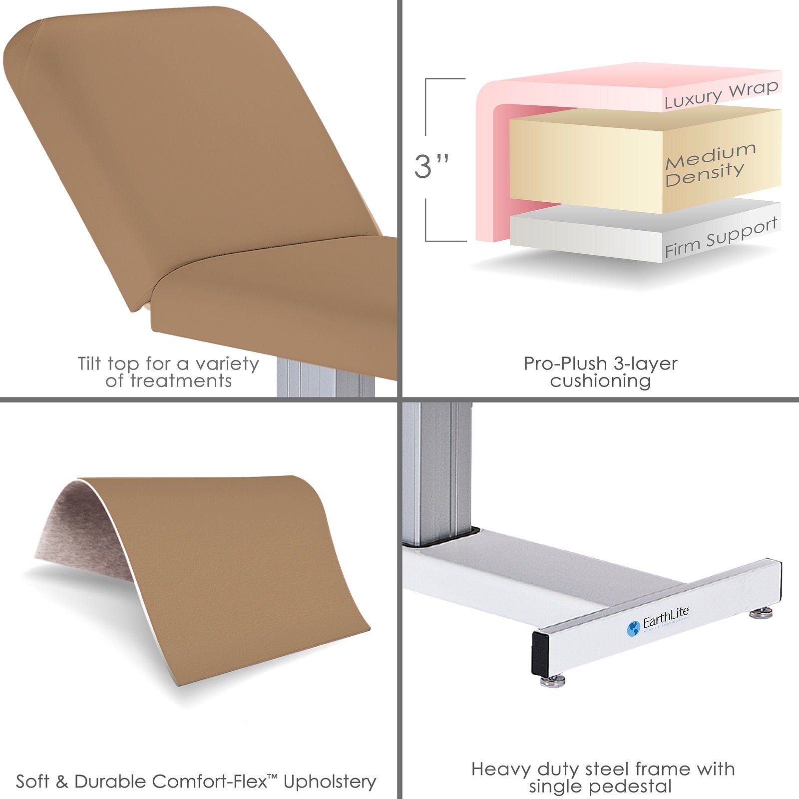 Earthlite Massagetisch Everest mit elektrisch verstellbarer Rückenlehne