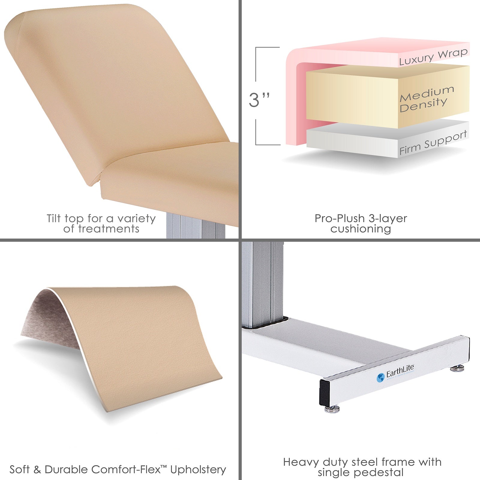 Earthlite Massagetisch Everest mit elektrisch verstellbarer Rückenlehne