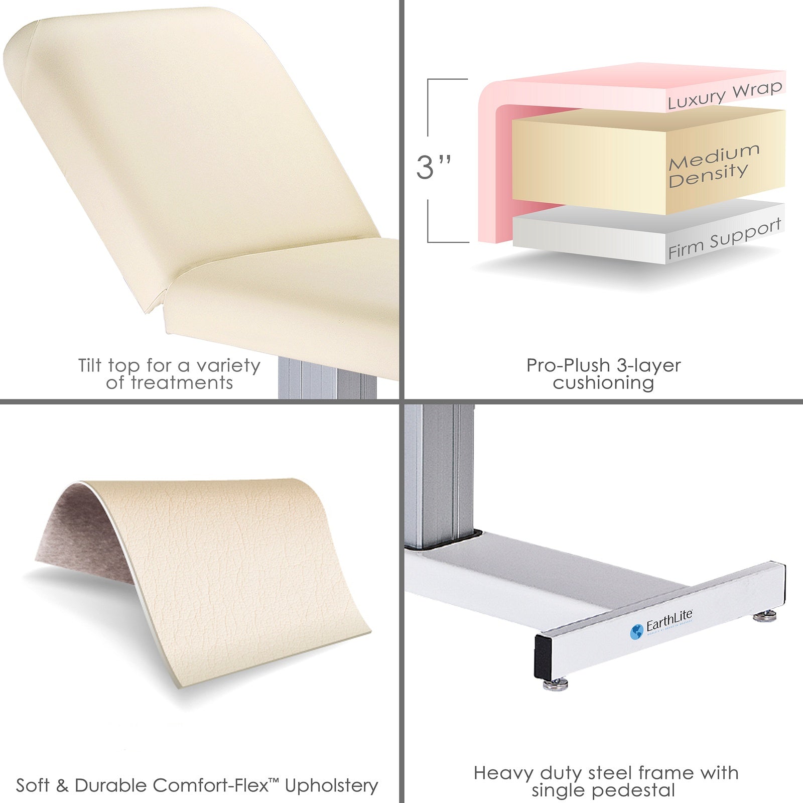 Earthlite Massagetisch Everest mit elektrisch verstellbarer Rückenlehne